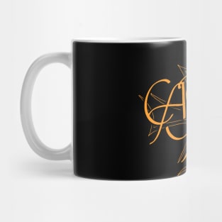 Casper Black & Orange Logo with Name Mug